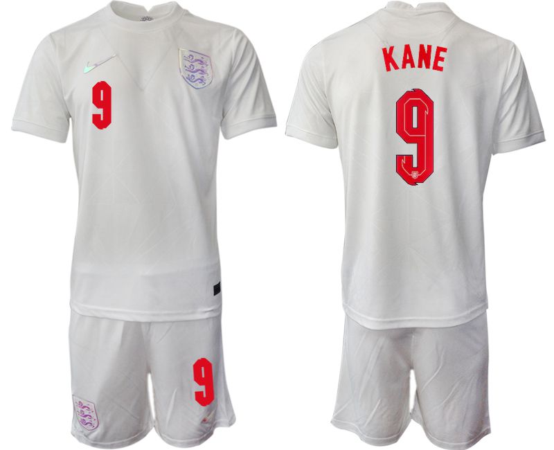 Men 2022 World Cup National Team England home white 9 Soccer Jersey